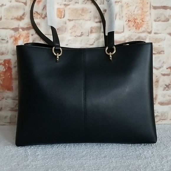 New Michael Kors Cece Ribbon Chain Leather Tote - Picture 5 of 11